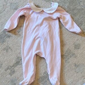 Adorable Light Pink Kids Footie with Collar